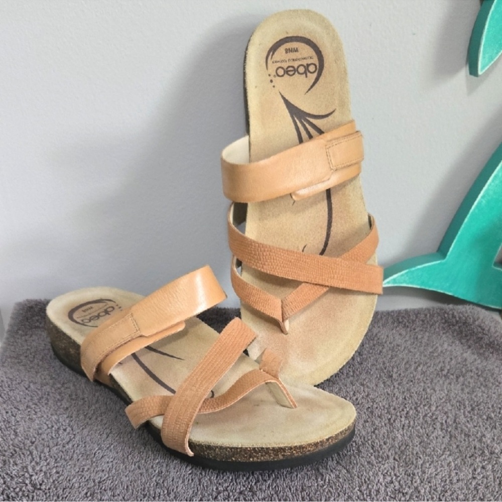 Abeo Tan Sandals Comfort Slip-On Design